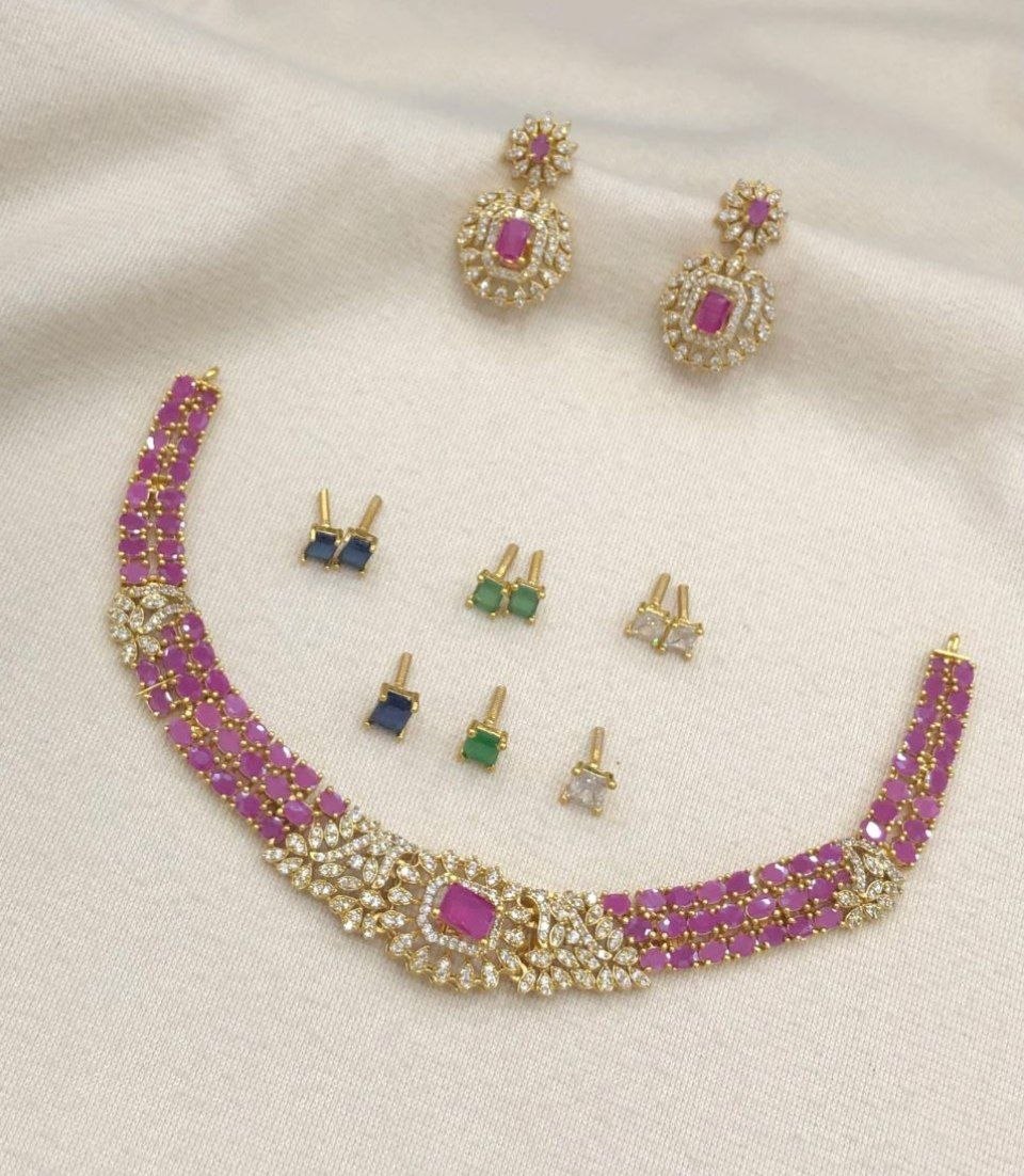 Zivara Pearl Charm Exclusive Changeable Necklace set